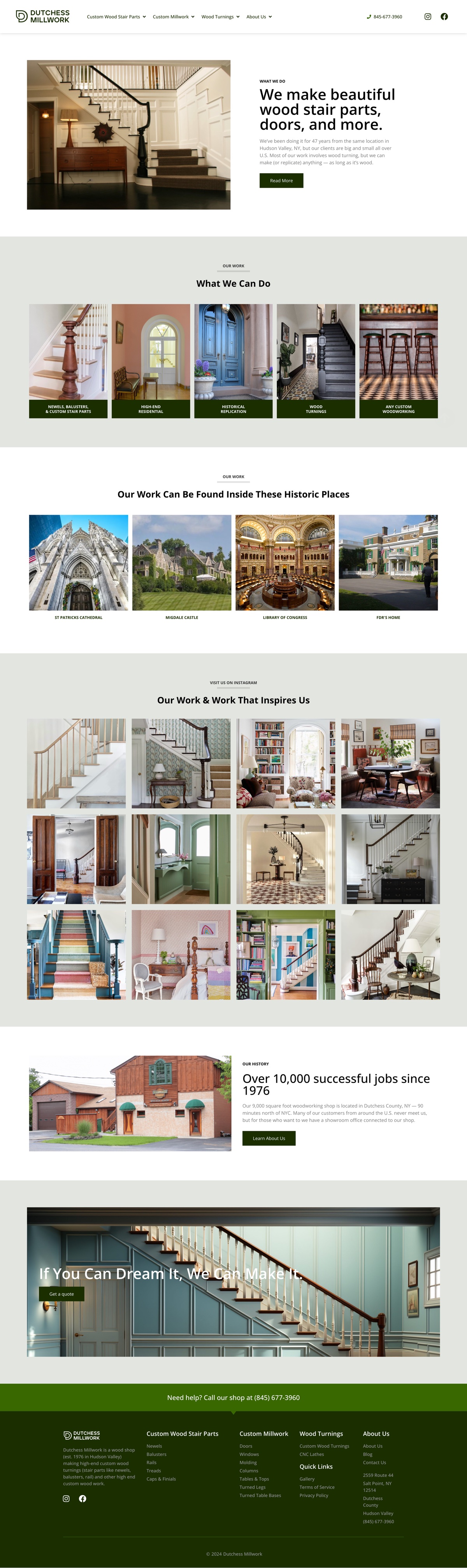 Dutchess Millwork full page screenshot